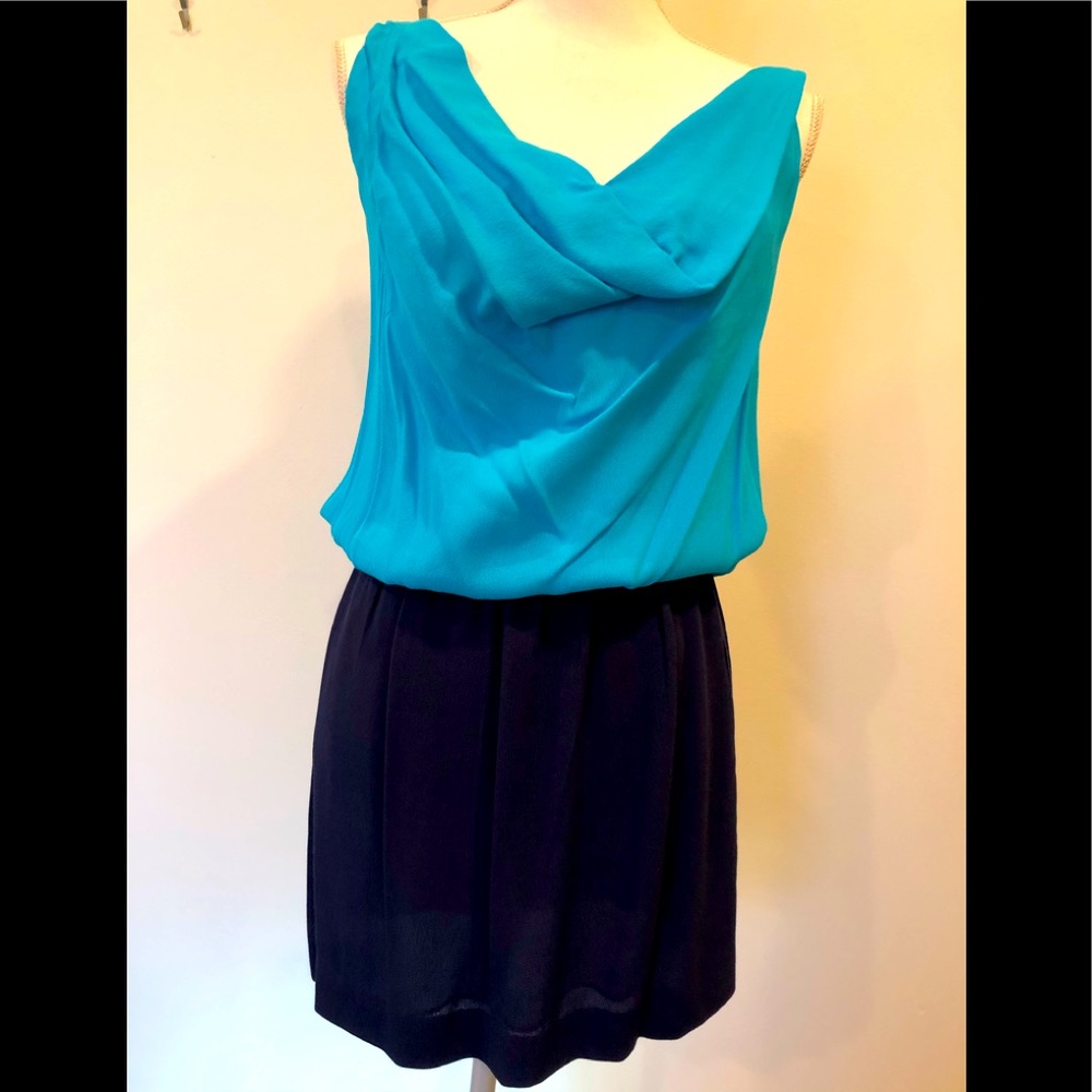 DIANEvonFURSTERBERG turq/navy dress size2